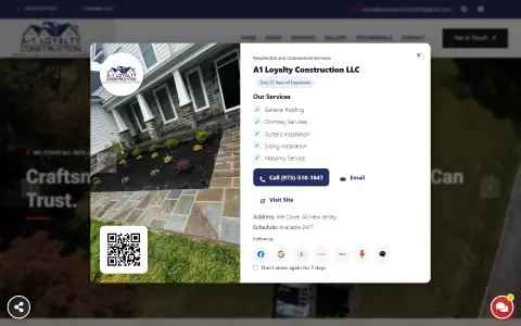 Homepage of A1 Loyalty Construction LLC