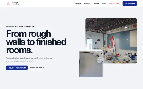 Homepage of AA Painting and Remodeling
