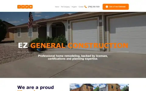 Homepage of EZ General Constructions