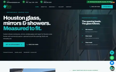 Homepage of Glass Mirror TX