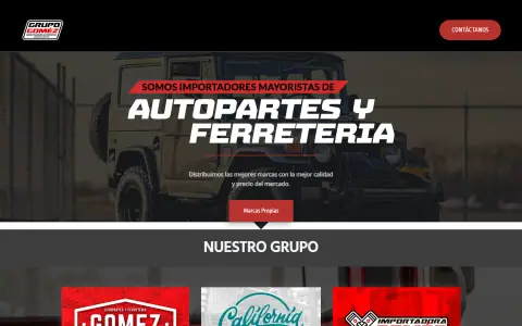 Homepage of Grupo Gómez HN
