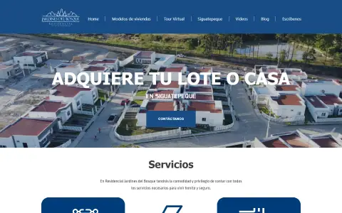 Homepage of Jardines del Bosque