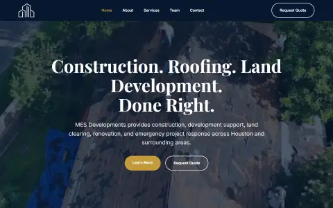 Homepage of MES Developments