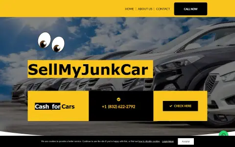 Homepage of Sell My Junk Car TX