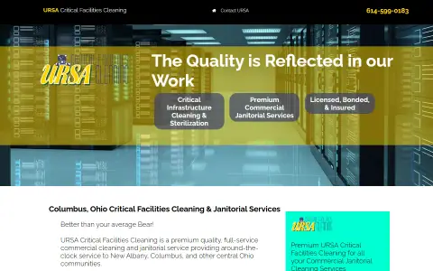 Homepage of URSA Cleaning